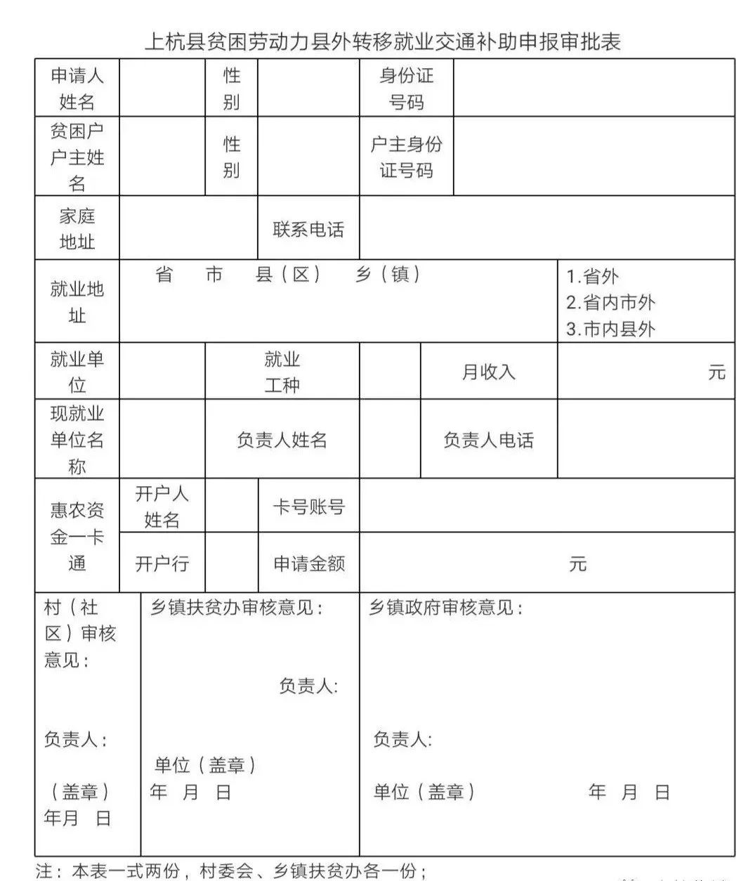 【脱贫攻坚】通贤镇外出务工贫困户往返交通费补助申报开始啦!