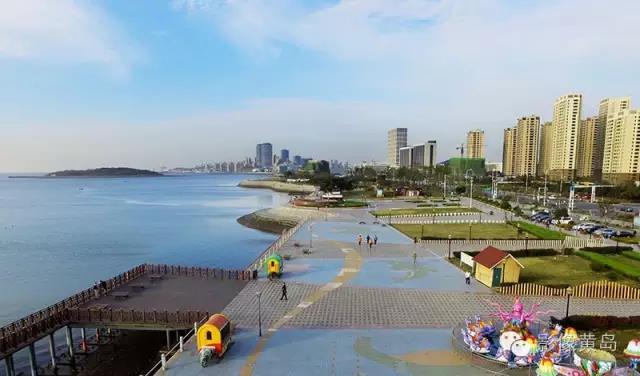 鸟瞰国家中心城市青岛西海岸唐岛湾美景不胜收