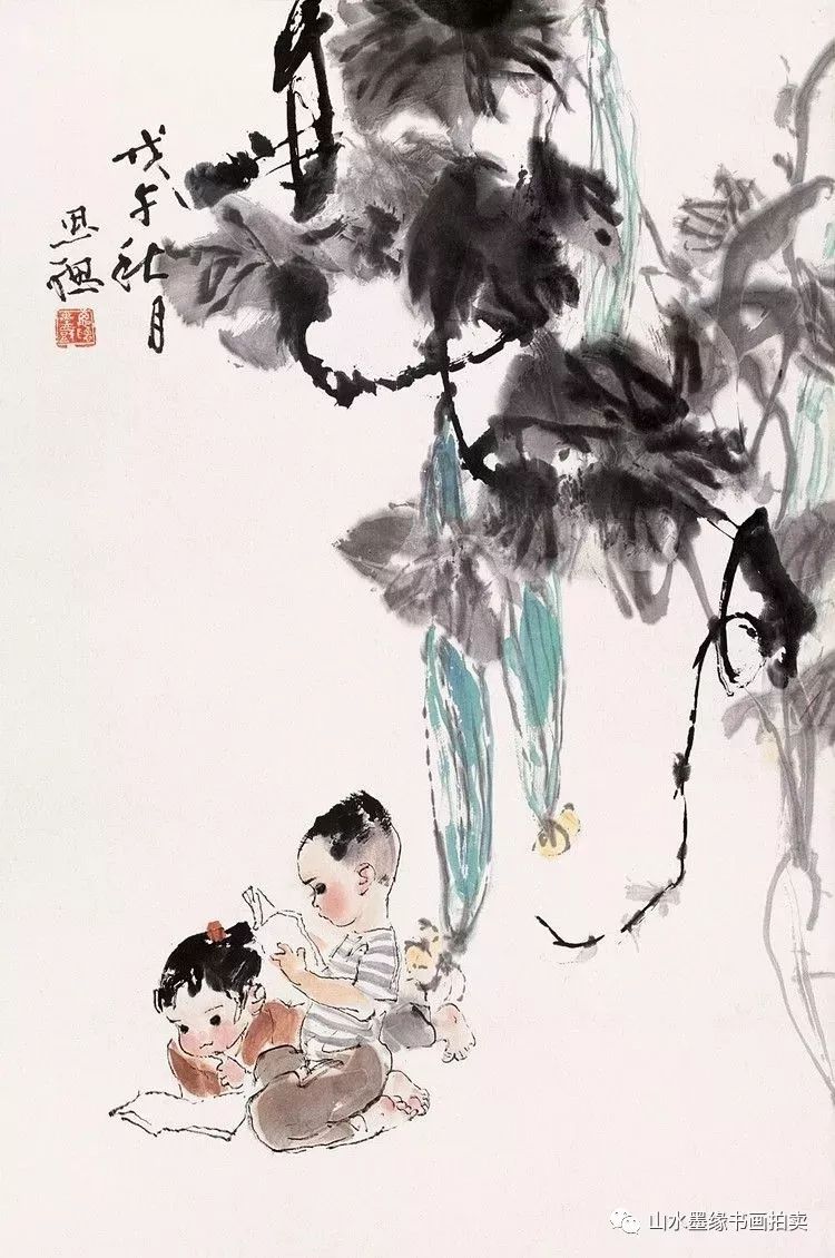 一组水墨儿童画,趣味满满!