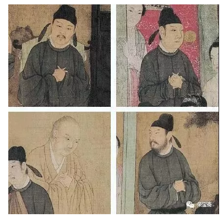 图九 《夜宴图》中出现的四个叉手礼的场景本《夜宴图》中四次出现行