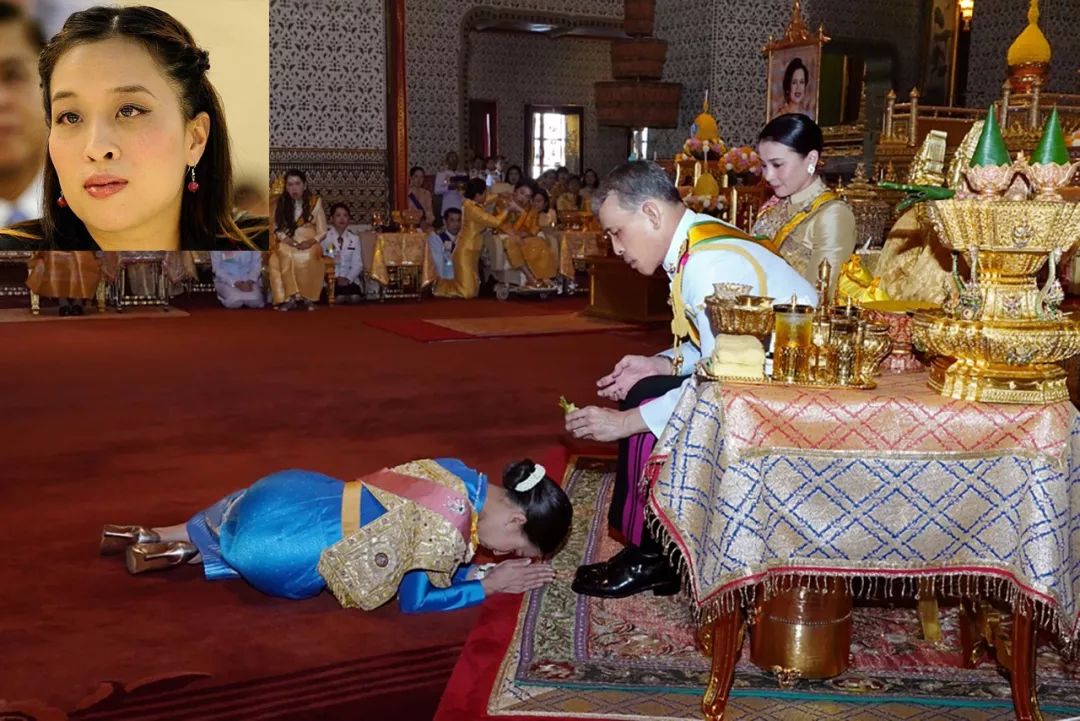 41岁泰国王后终于不用再跪!和国王一起看别人下跪,表情淡定从容