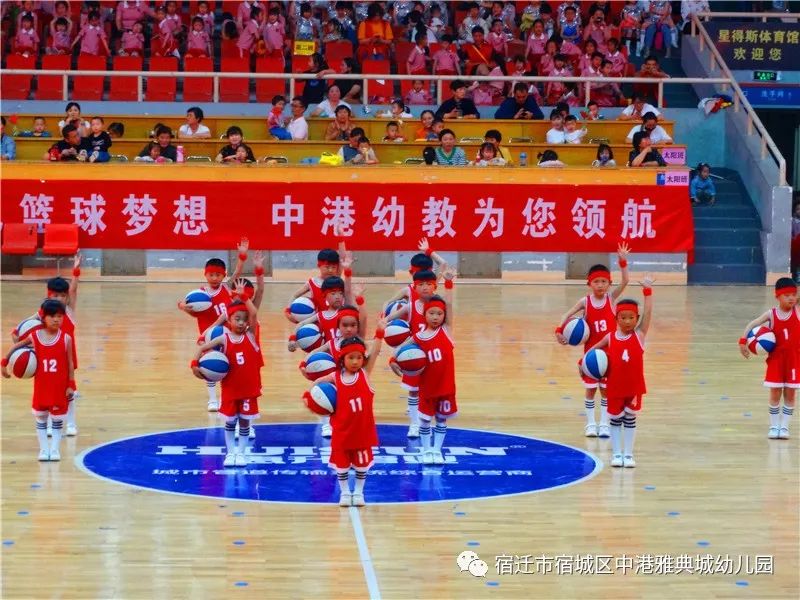 中港幼教集团庆六一千人篮球操展演活动中港雅典城幼儿园