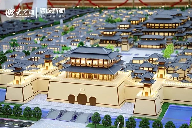 航拍莒国古城建设最新情况,"中国春秋第一城