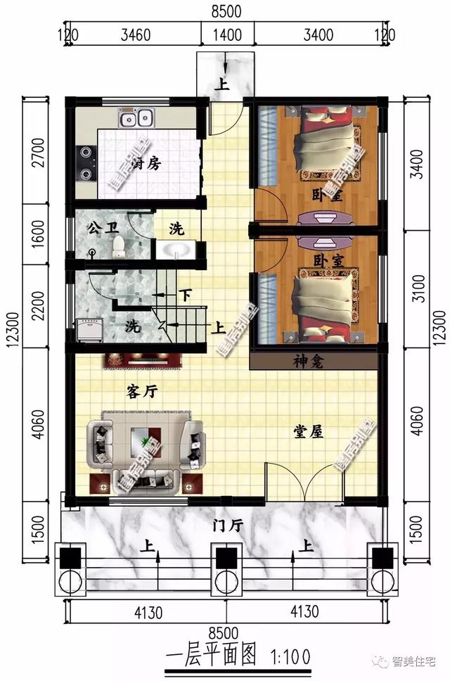 开间8米多的两层自建房主体不到20万很多人给爸妈建来养老