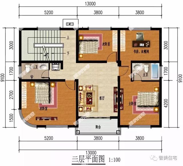 农村自建两间房平面图