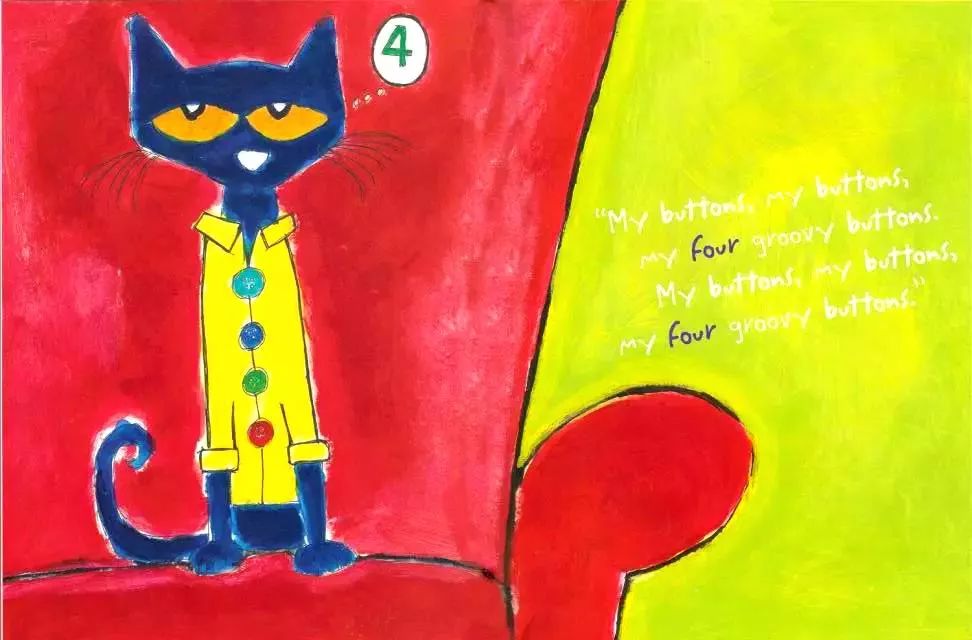 有声绘本】《Pete the Cat and His Four Groovy Buttons》皮特猫和它四