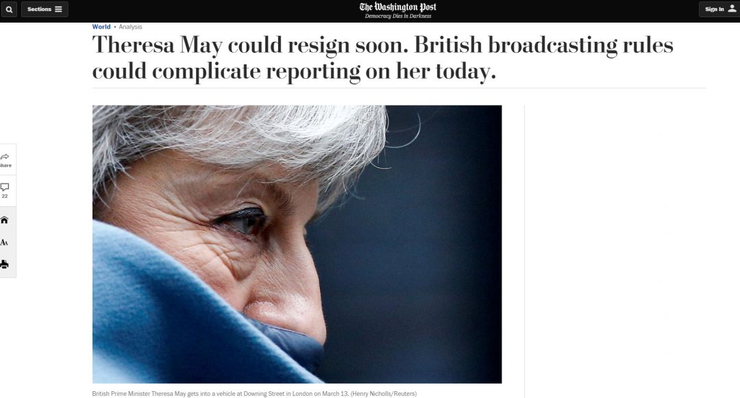 "may may quit in may"对于梅姨即将离任的消息,国外一些网友是这样