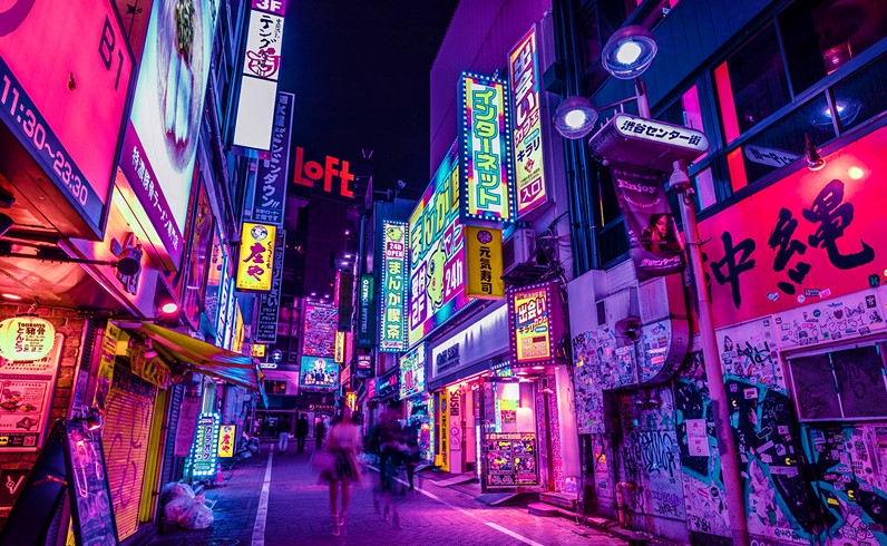 照片看城市东京广州上海的夜景