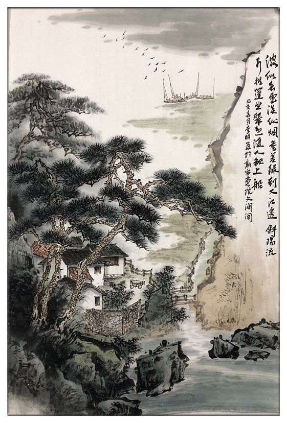 中国杭州著名山水画家——李明