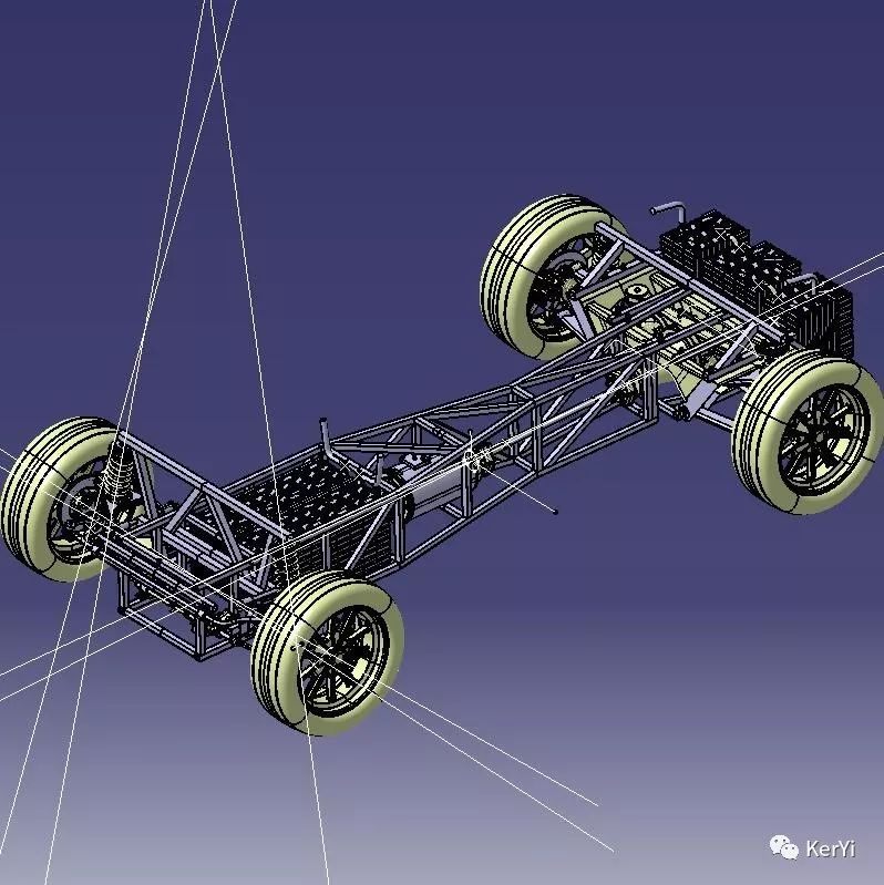 koltis xfr电动汽车底盘模型3d图纸 stp格式 汽车底盘