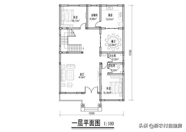 漂亮实用的农村3层自建房中空客厅大衣帽间卧室看着都羡慕