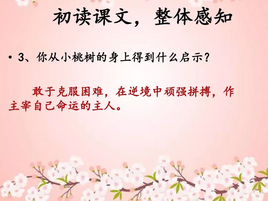 【七年级】部编初一语文下册第18课《一棵小桃树》知识点 图文解读