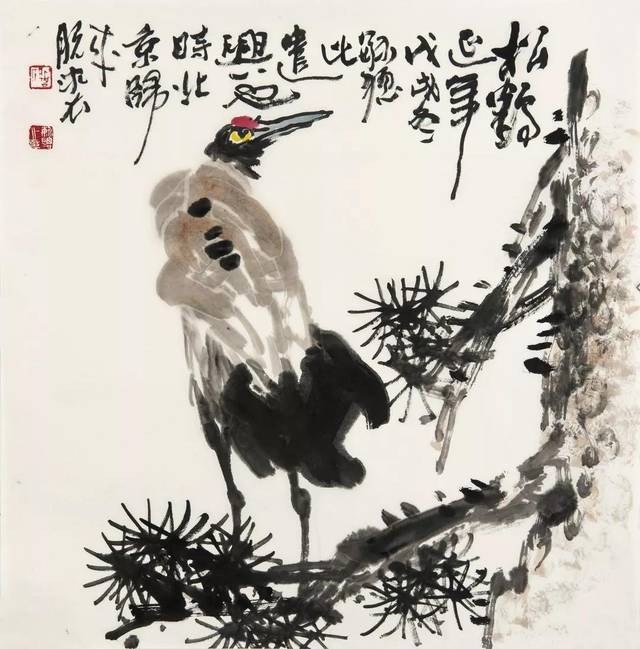 他的大写意花鸟画迥异于同代花鸟画家,既不一味求古,蹈入传统文人画的