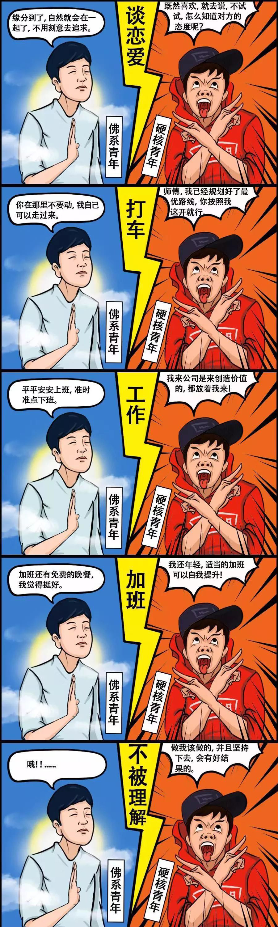 佛系青年vs硬核青年