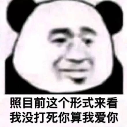 搞笑熊猫头斗图表情包:你不理我的时候,我总觉得你在