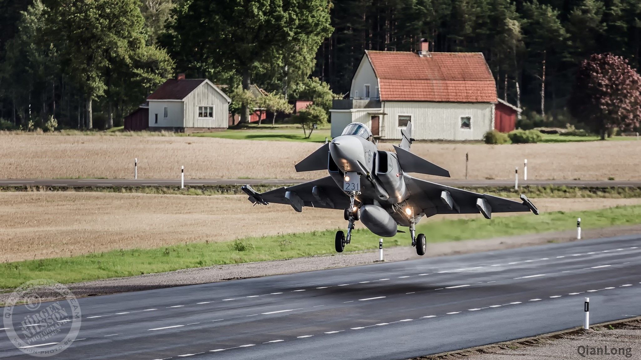 2019年6月,瑞典境内,瑞典皇家空军第72战斗机中队jas-39"鹰狮"战斗机