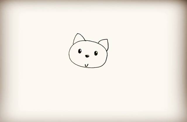 简笔画-猫咪一家