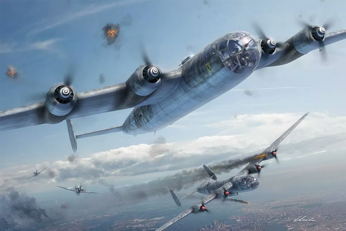 二战黑科技武器之梅塞施密特轰炸机,美利坚上空飞翔的铁十字