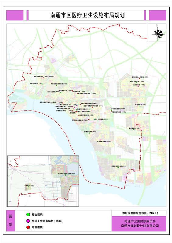 南通市区医疗卫生设施布局规划公示 2035年建设9所三级甲等综合医院