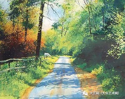 河流与潮汐风光英国水彩画家理查德索恩richardthorn水彩风景画作品