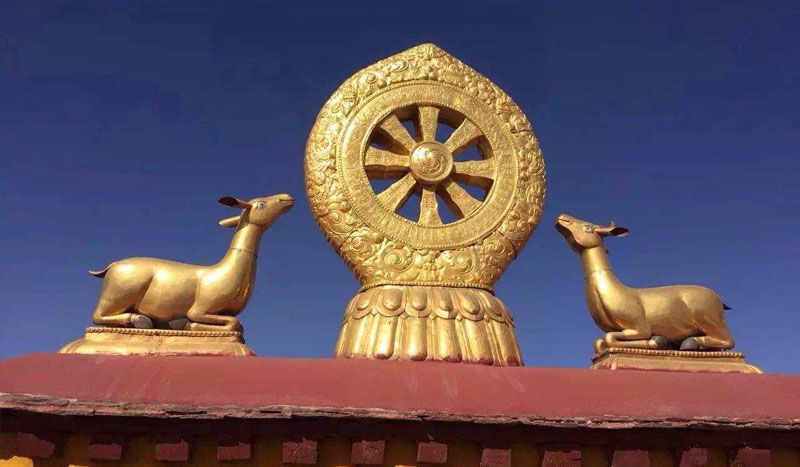 上行道玉儿大昭寺的屋顶为什么有两只鹿