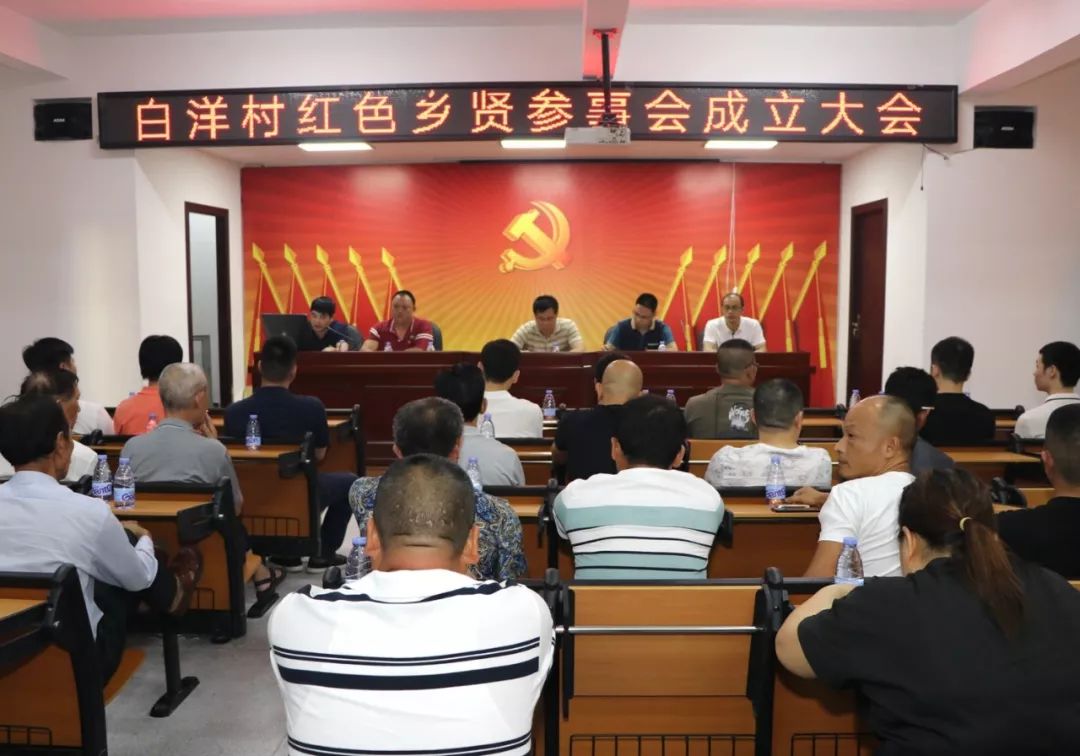 群贤毕至,河市镇白洋村红色乡贤参事会成立