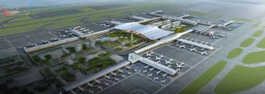 萧山机场扩建后的外观效果图