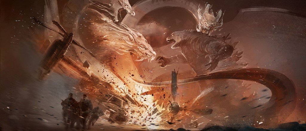 《哥斯拉2:怪兽之王》超多早期概念图 堪比古典史诗油画大作!
