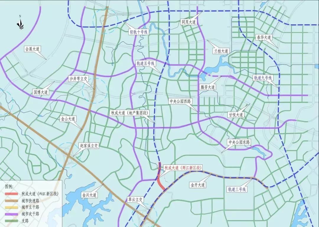 贯穿翠云片区两江新区将新增一条南北快速大通道