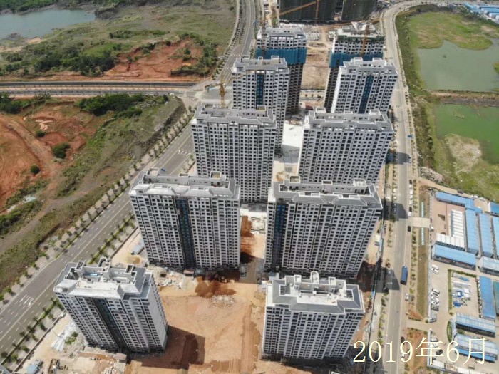 环球100宝龙城项目2019年6月工程进度实景拍摄图