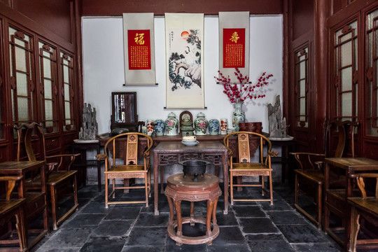 古代大户人家的客厅,中堂必不可少!_厅堂