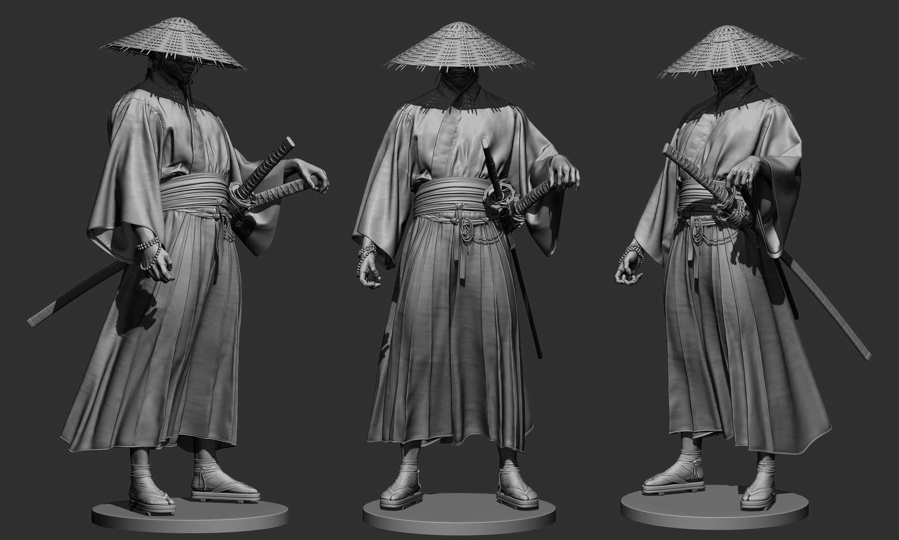 龙和武士 3d渲染