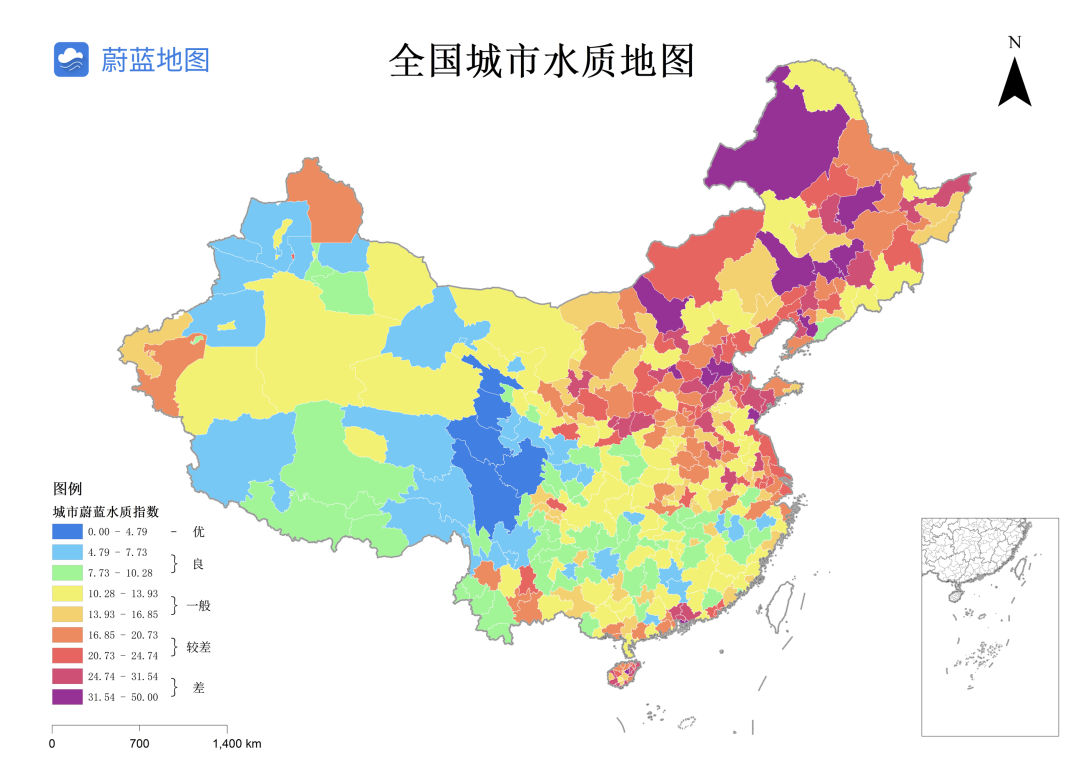 全国城市水质地图首发你关心的水质手机可查