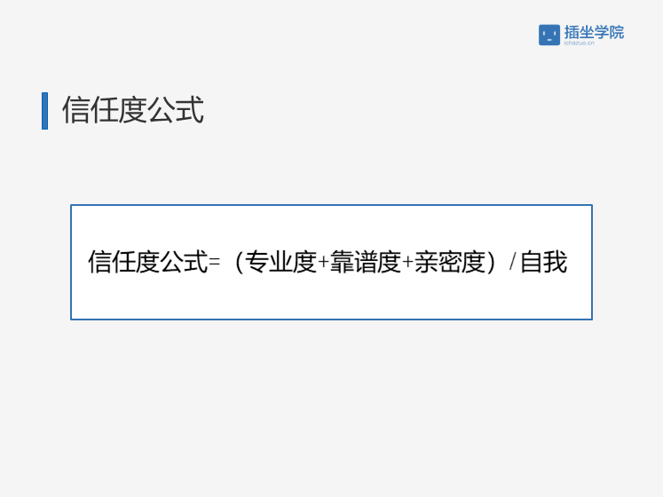 信任度公式