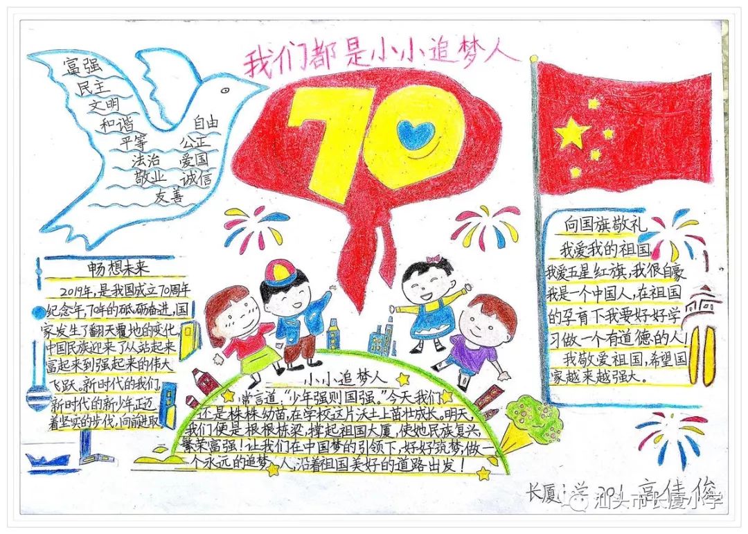 "我们都是小小追梦人"——长厦小学手抄报创作大赛优秀作品展示