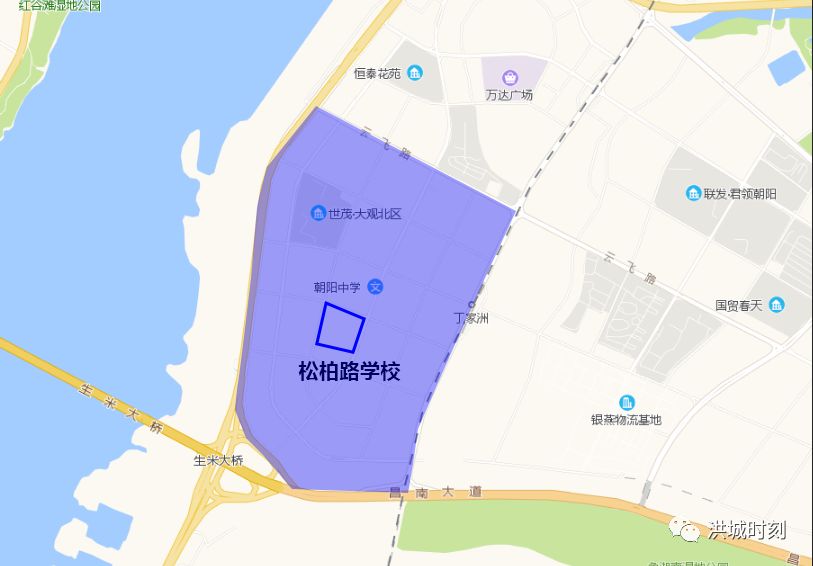 云飞路以北,抚生南路以西合围区域;其中南昌一中教育集团云飞校区学区