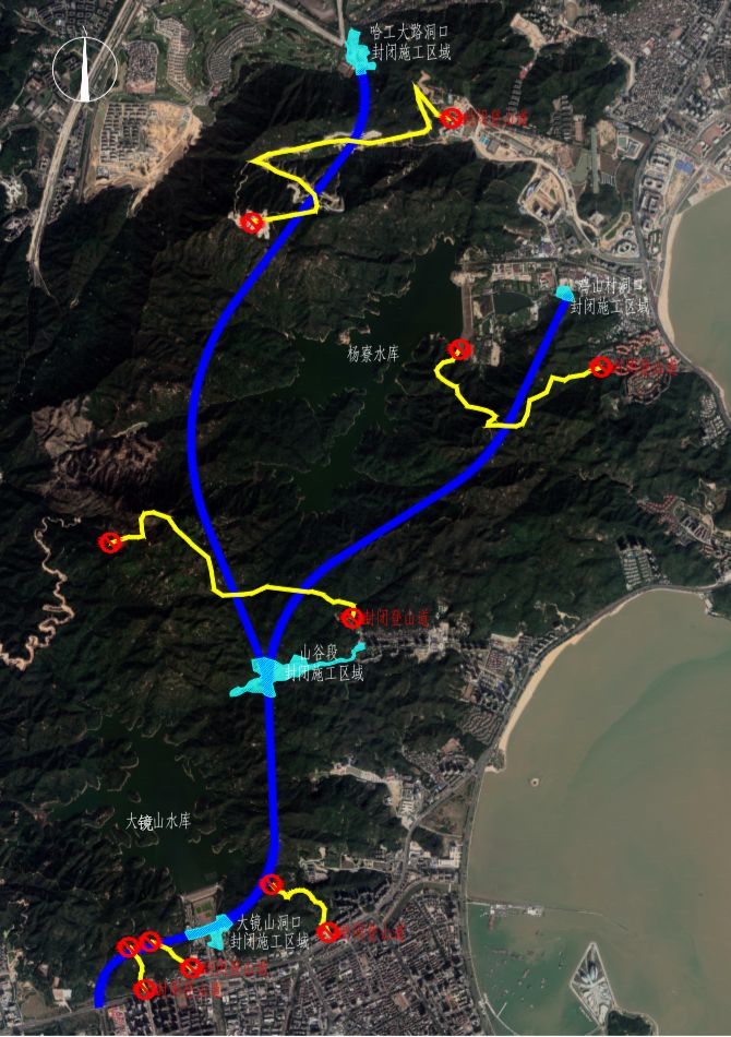 滑坡等险情,为确保施工期间安全,将从 即日起对凤凰山登山道路进行