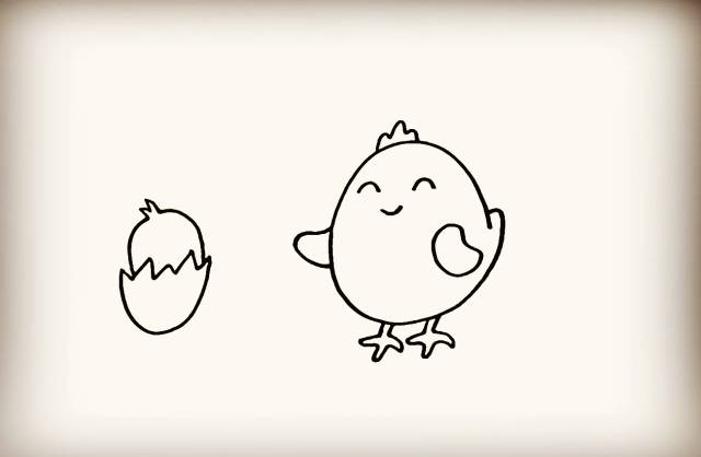 简笔画鸡妈妈和小鸡