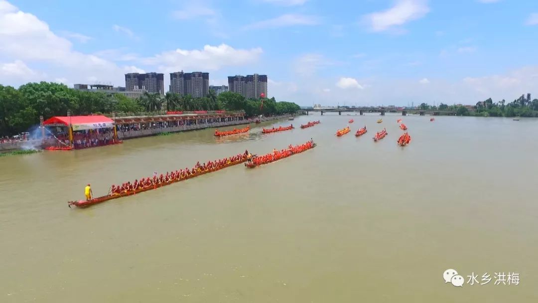五月初三洪梅龙舟节 游龙趁景迎端午