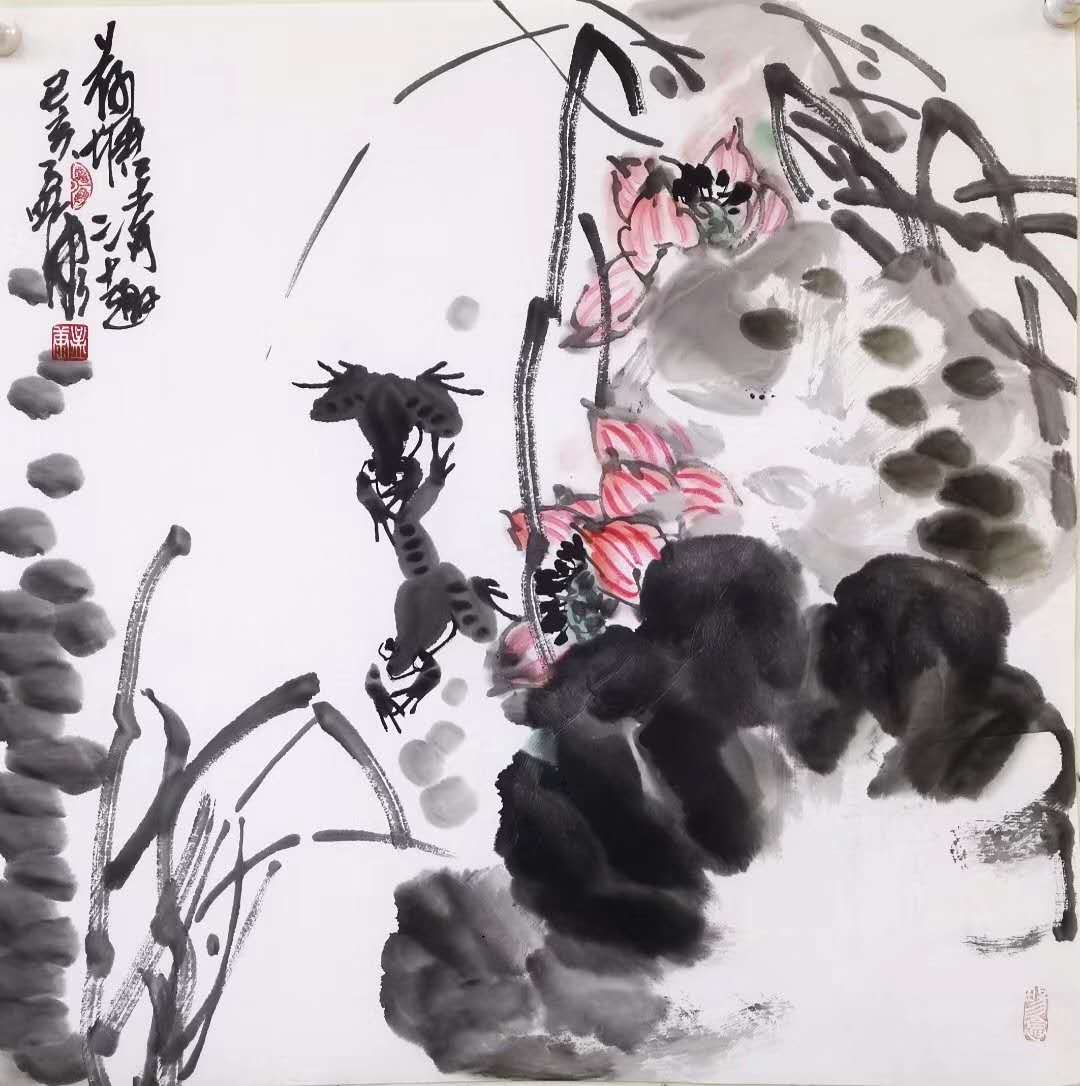 中国画名家画家孟康花鸟画作品欣赏