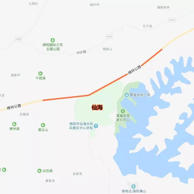 g108仙海段国道108线绵梓路仙海段;国道347(原省道302线)江油新安镇段