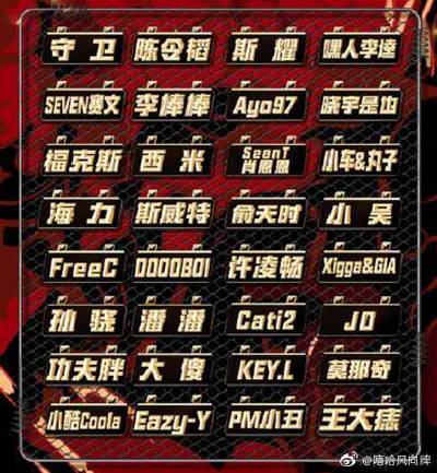 中国新说唱rapper排行榜 杨和苏黄旭谁更胜一筹