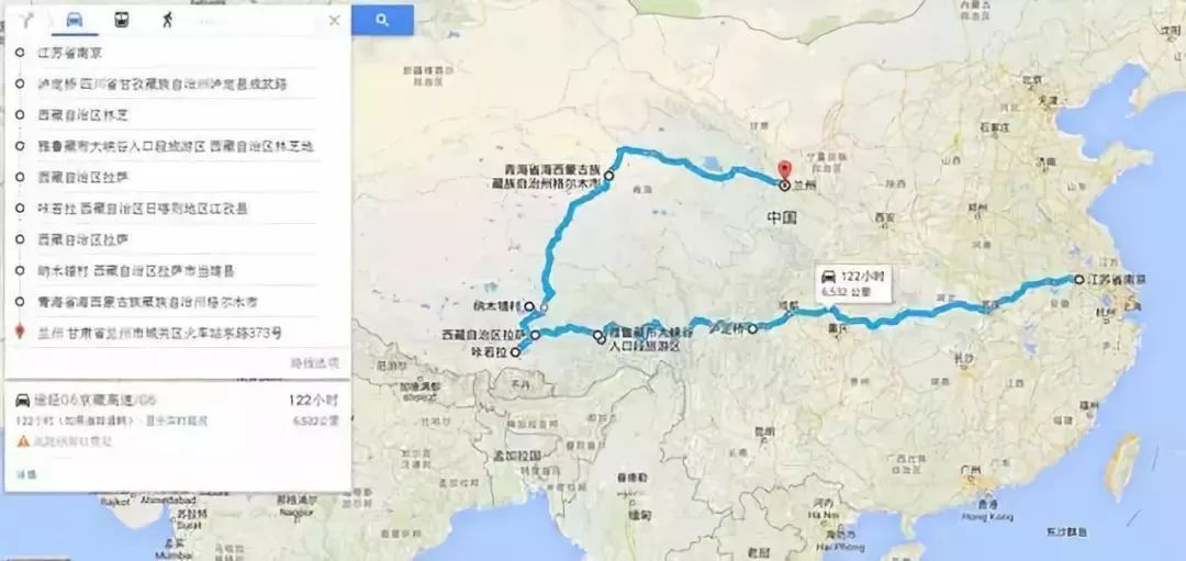 28条全国自驾进藏地图精简版,赶紧领走!_西藏