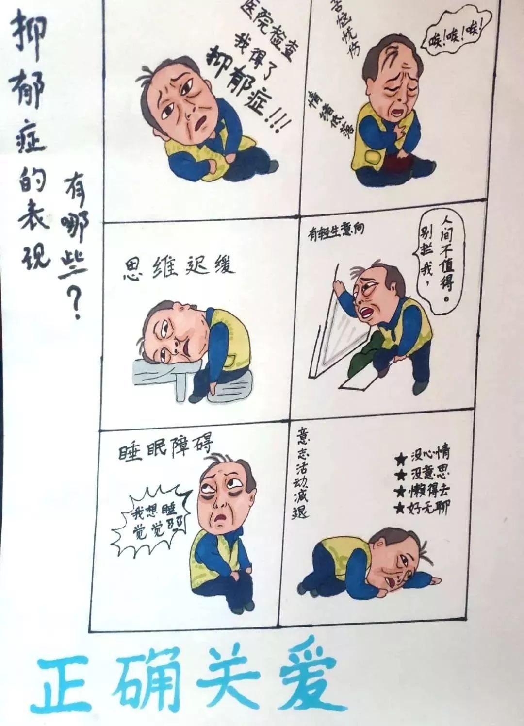 将心理健康知识通过形象,生动的漫画形式来展现,让我校大学生从漫画