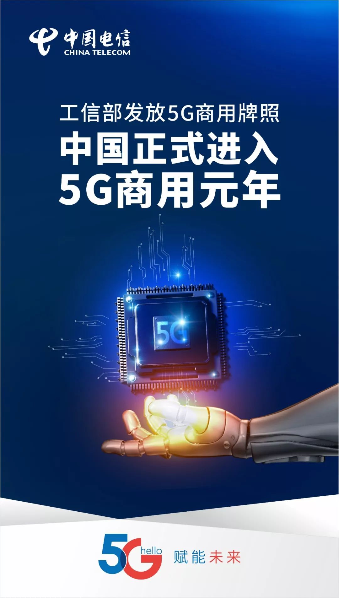 中国电信获得5g牌照