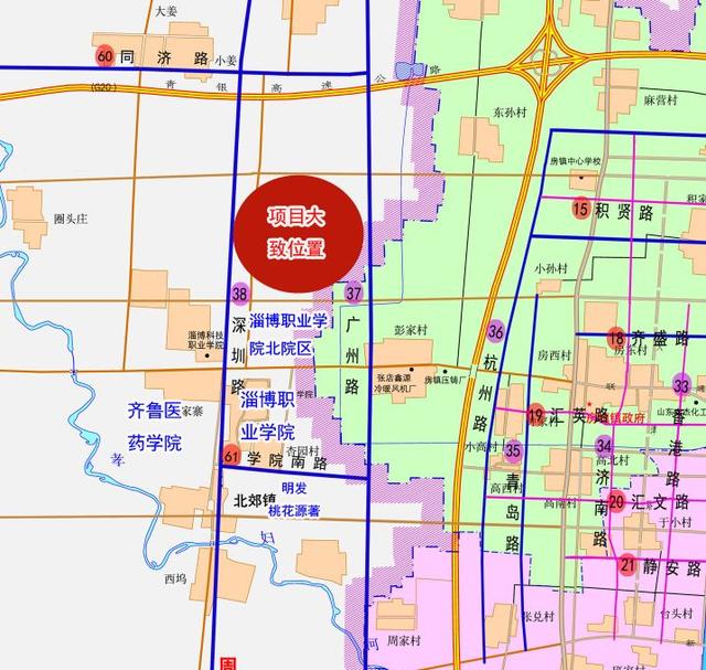 2.2 建设地点: 淄博经济开发区,鲁泰大道以南,广州路以西.