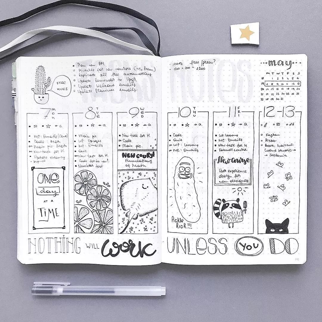 看看别人是怎么画手账本的!看的太爽了!