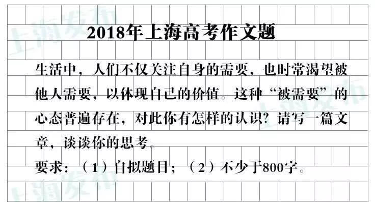 2019上海语文高考作文题公布 附过去19年上海秋季高考作文题,暴露年龄的时刻来了