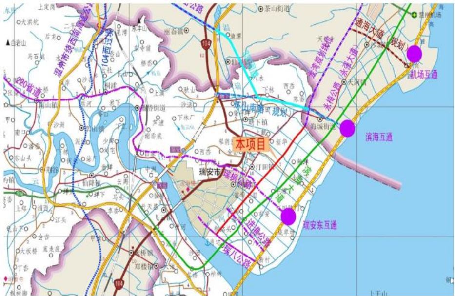 投资13亿瑞安将新建一条大型公路结合轨道s2线走向通往