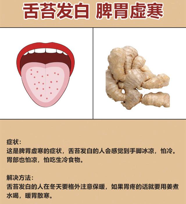 从舌苔颜色看身体健康状况!脾胃虚寒,肠胃不适统统不见!